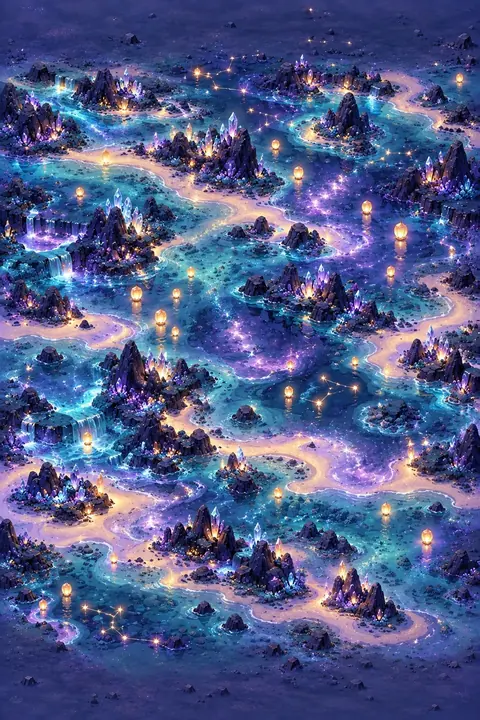 The Nebula Shoals, a region of the Adventure map
