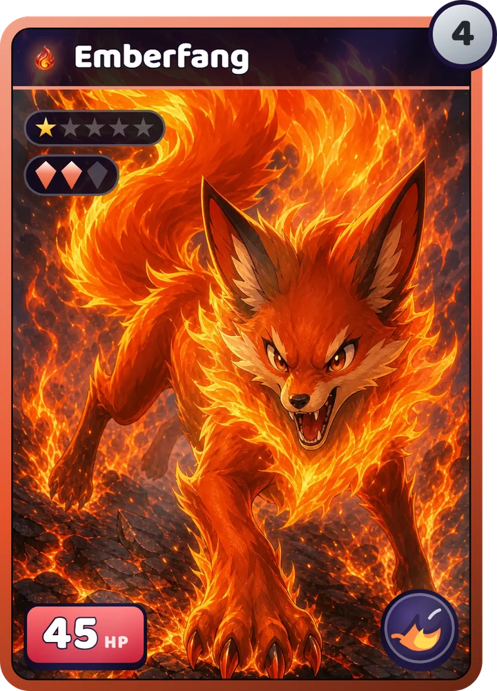 The Emberfang card as it appears in the game