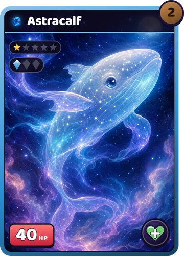 Astracalf: The Astracalf card, as drawn by the game